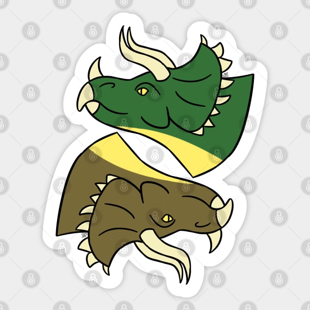 Triceratops Sticker by GadzooksTD